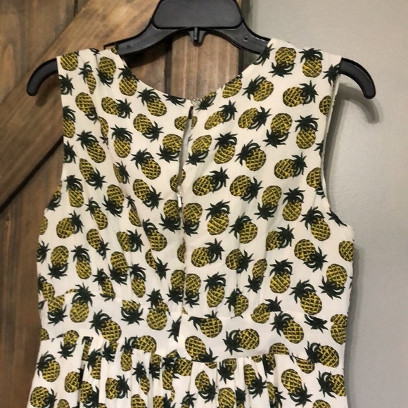 Emily and Fin ModCloth Too Much Fun Dress Featuring Pineapples. Size Medium. - Picture 4 of 6